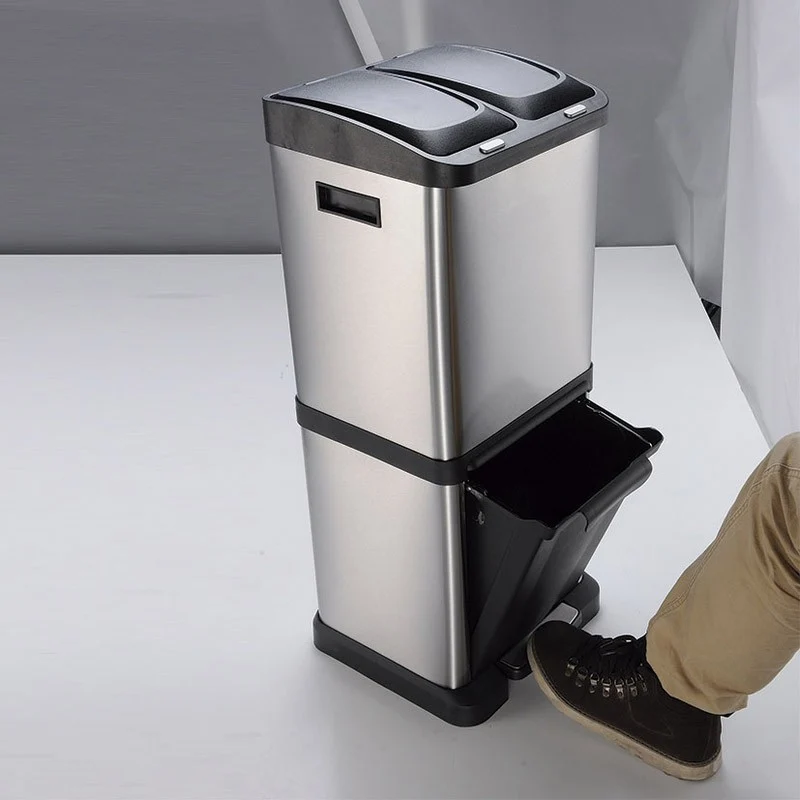 CUBO PEDAL ECOLOGICO 32L CON 3 CUBETAS HABITEX