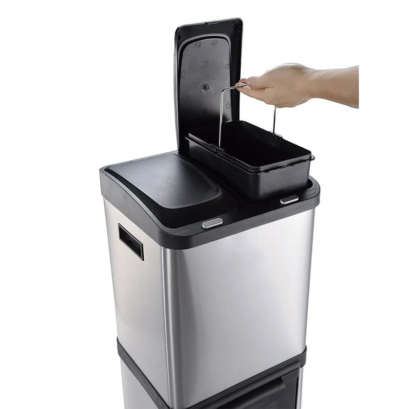 CUBO PEDAL ECOLOGICO 32L CON 3 CUBETAS HABITEX