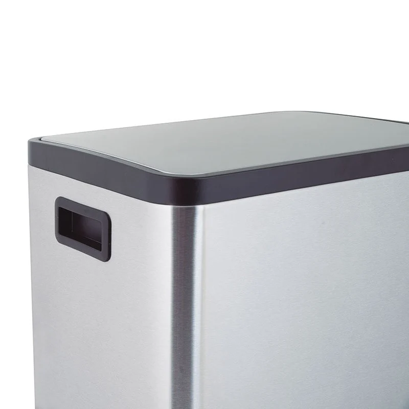 CUBO PEDAL ACERO INOX. DOBLE 15+15L. HABITEX