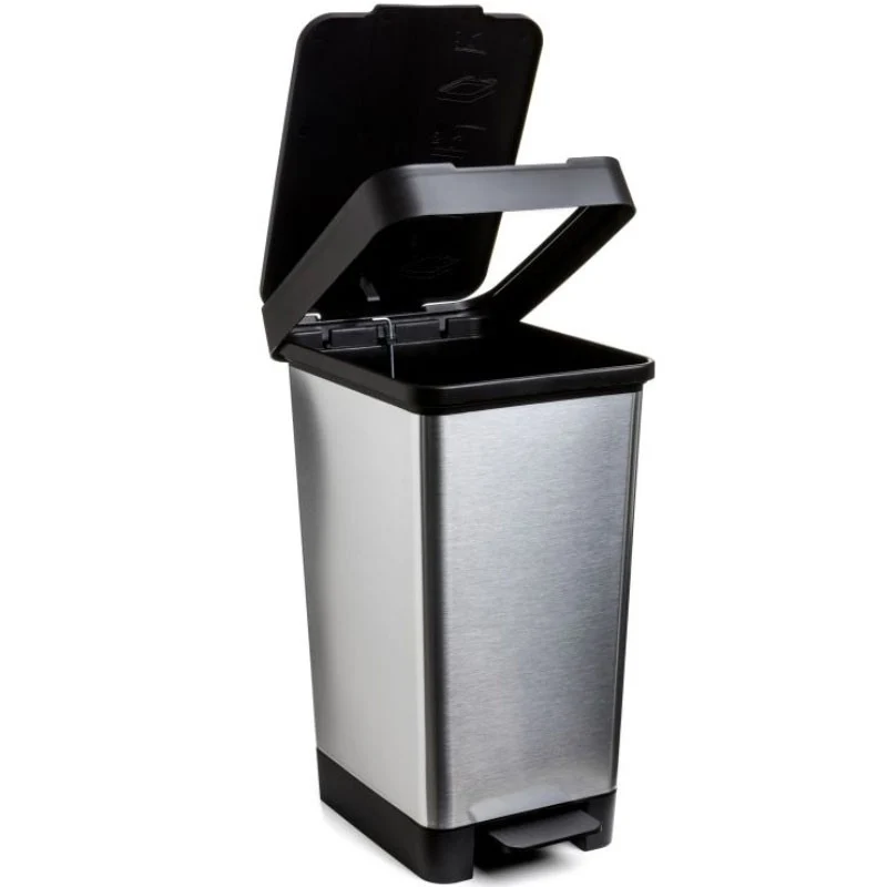 CUBO PEDAL 25L SMART STEEL GRIS