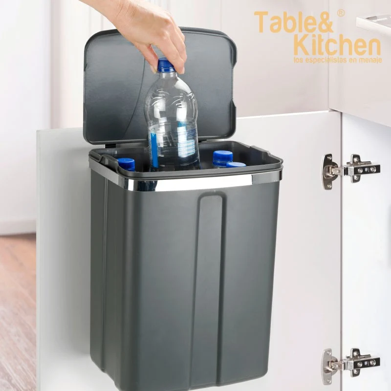 CUBO PARA PUERTAS 12 LITROS GRIS