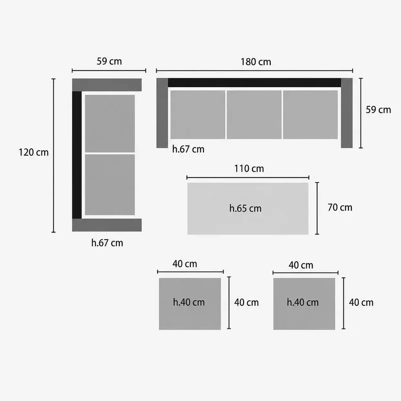 CONJUNTO PARA JARDIN CÓRCEGA