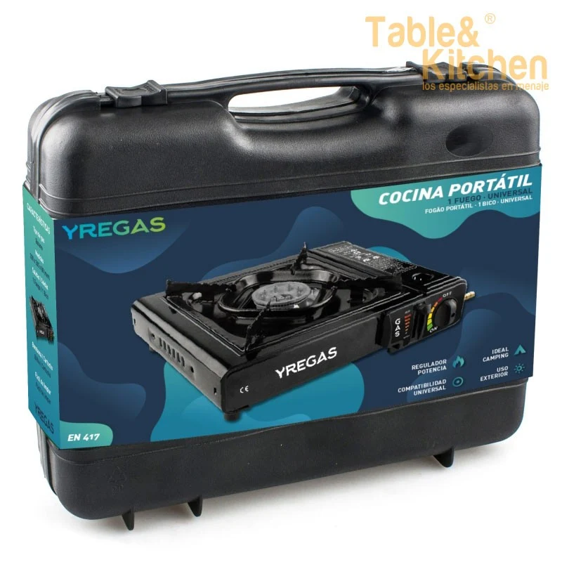 COCINA PORTATIL YREGAS 1 FUEGO UNIVERSAL