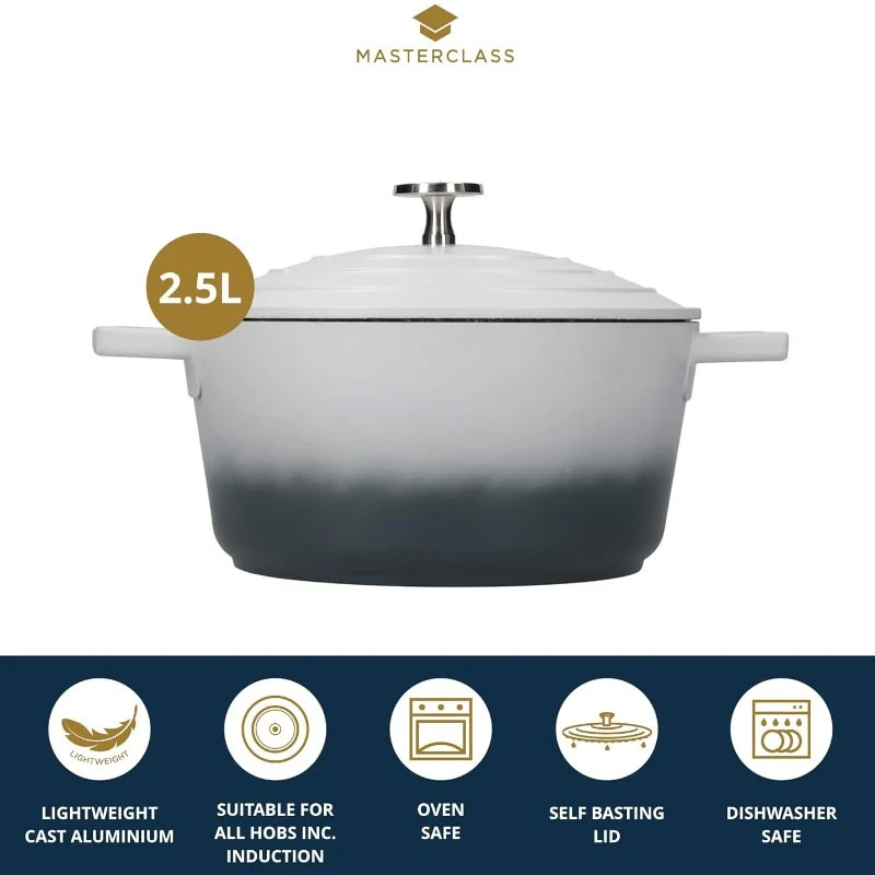CAZUELA ALTA ALUMINIO FUNDIDO 20CM 2,5L MASTERCLASS