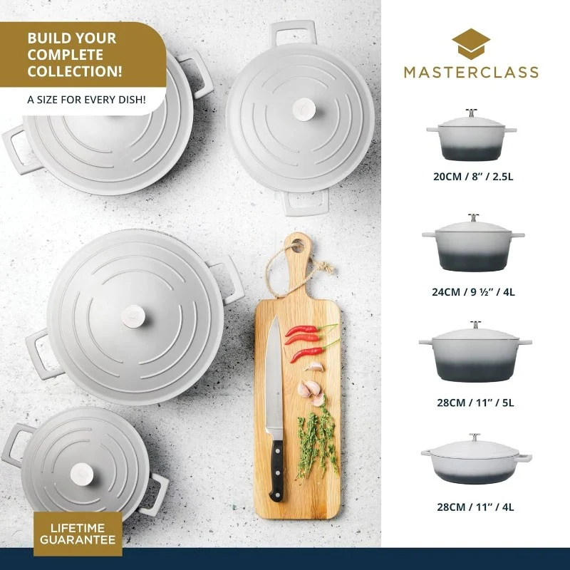 CAZUELA ALTA ALUMINIO FUNDIDO 20CM 2,5L MASTERCLASS