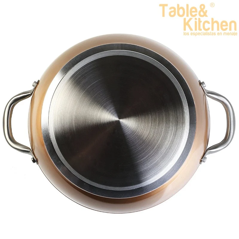 CAZUELA FORJADO EXTERIOR COBRE FULL INDUCTION 32CM