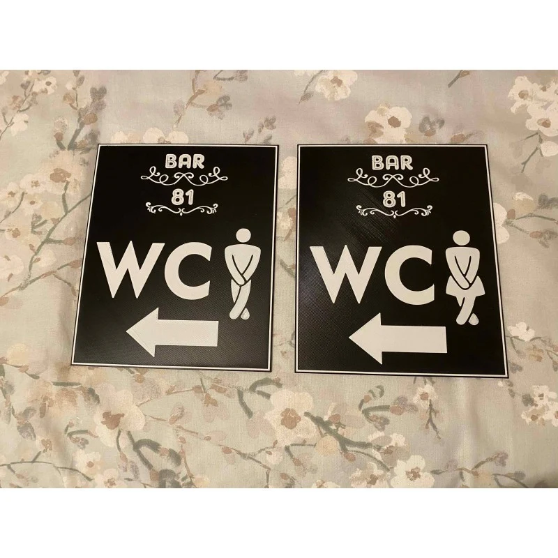 CARTEL PARA BAÑO HOMBRE/MUJER WC ORIGINAL