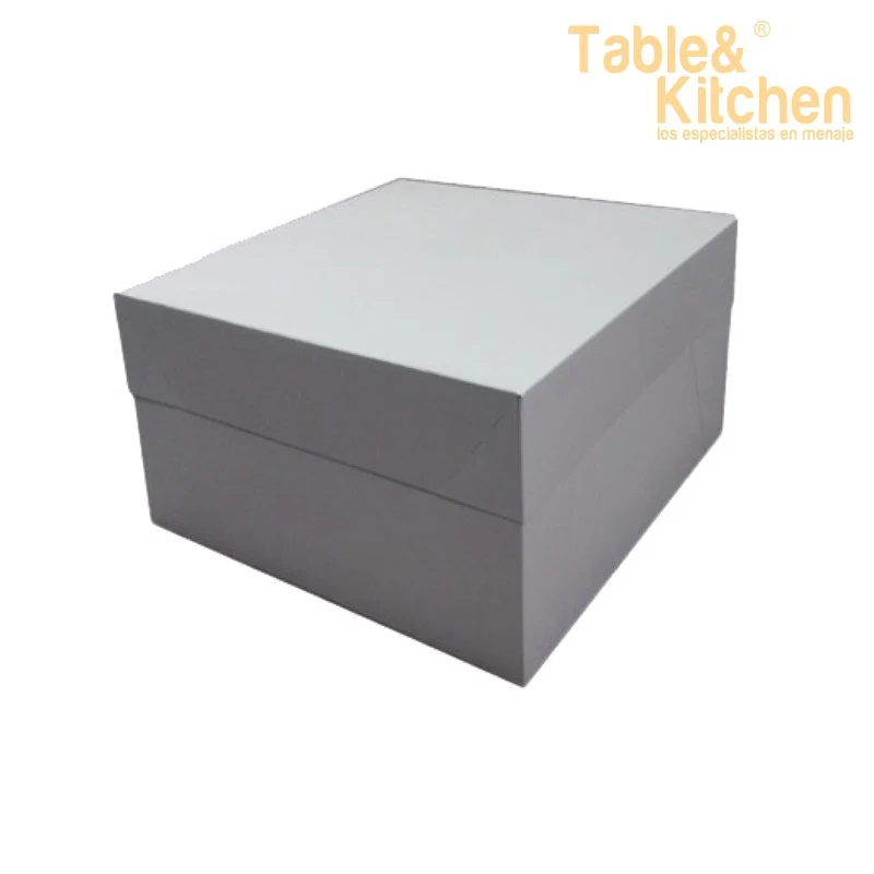 CAJA PARA TARTA BLANCA 20X20CM