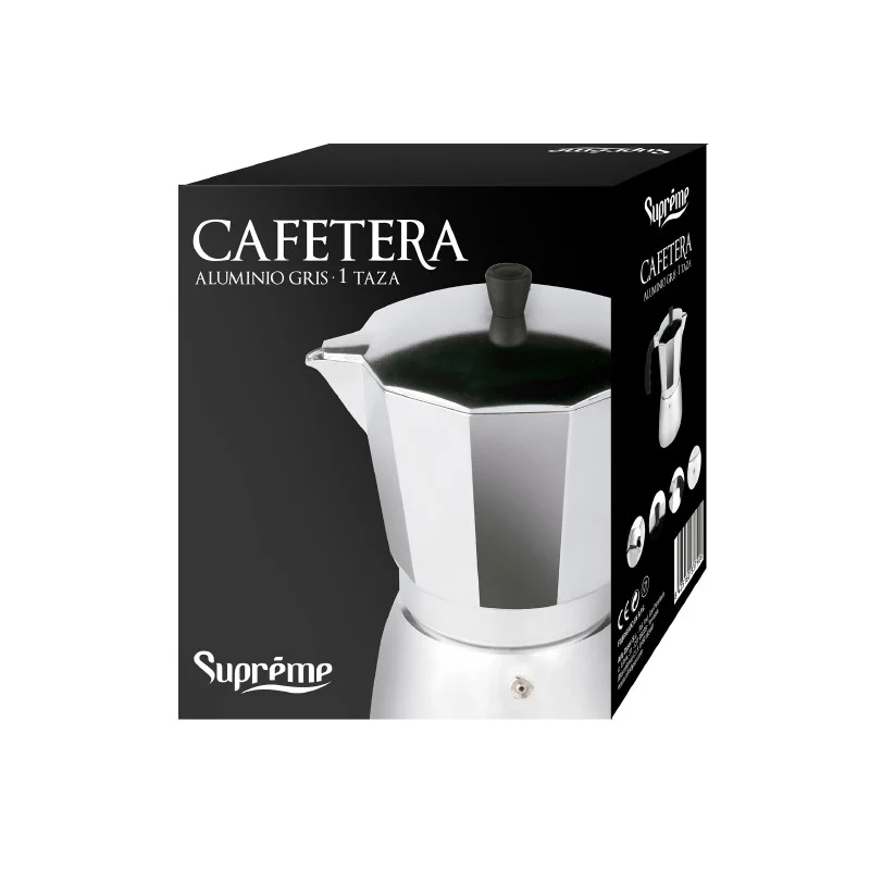 CAFETERA 1TZ SUPREME ALUM. GRIS