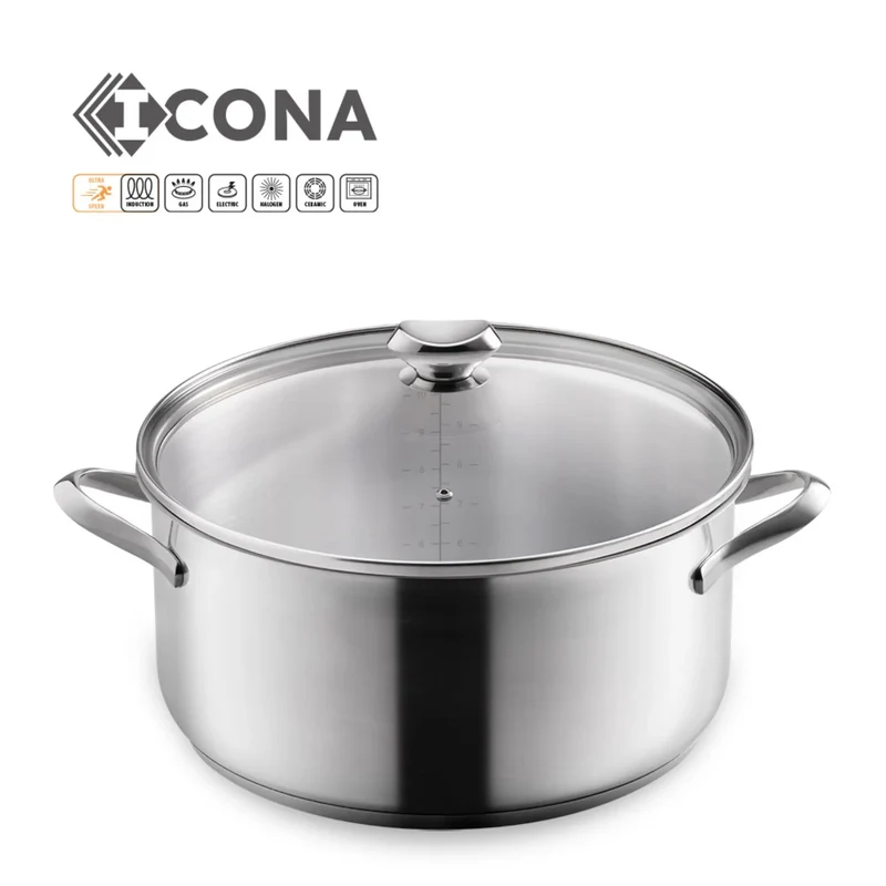 CACEROLA ALTA ACERO INOX ICONA 24CM