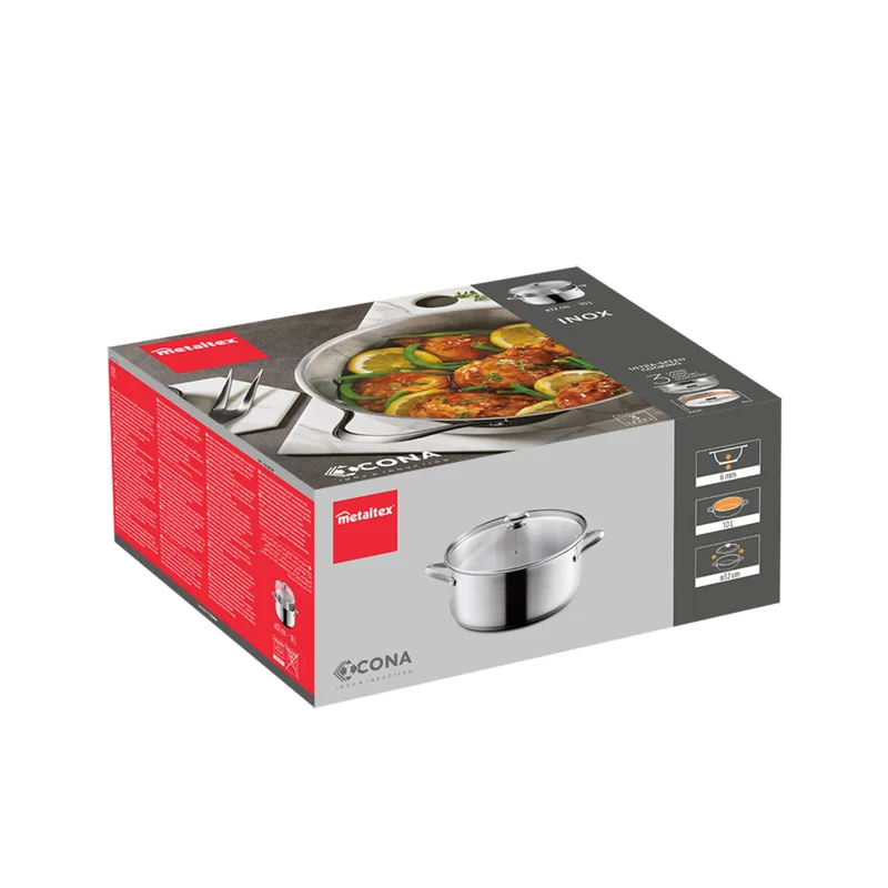 CACEROLA BAJA INOX ICONA 32CM