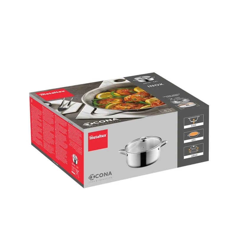 CACEROLA BAJA INOX ICONA 28CM