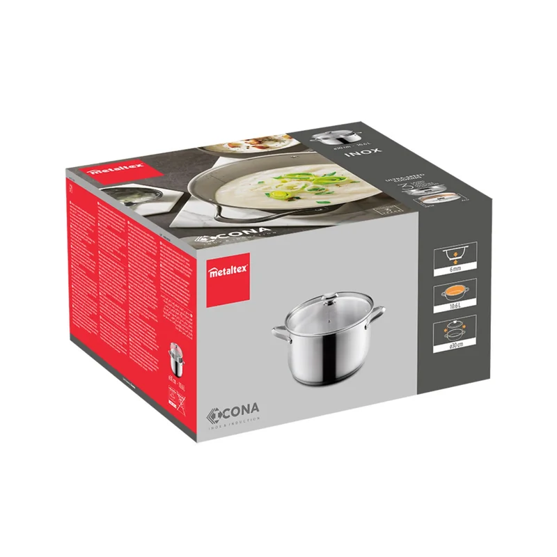 CACEROLA ALTA INOX ICONA 30CM
