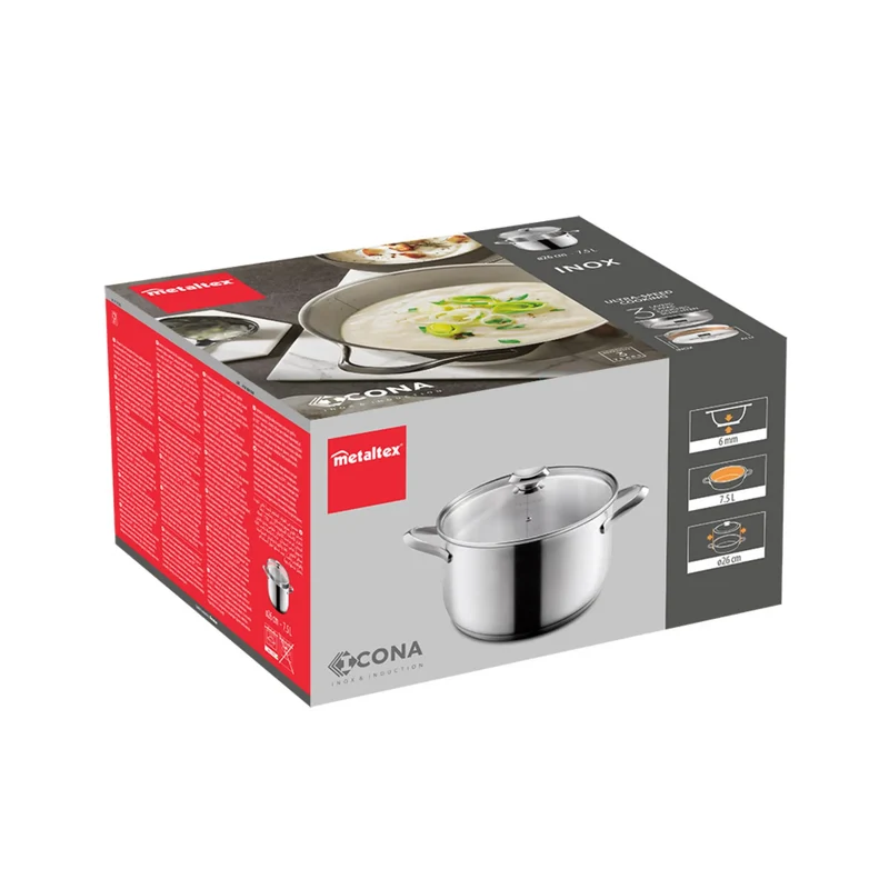 CACEROLA ALTA INOX ICONA 26CM