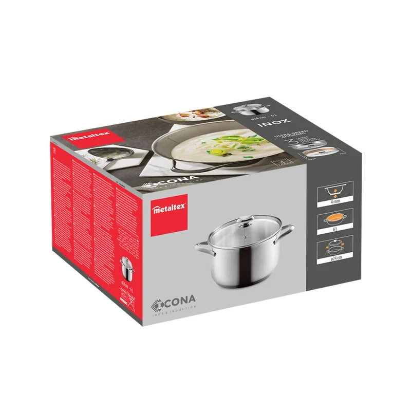 CACEROLA ALTA ACERO INOX ICONA 24CM