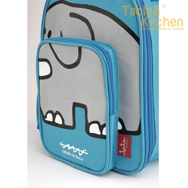 BOLSA TERMICA INFANTIL ELEFANTE AZUL
