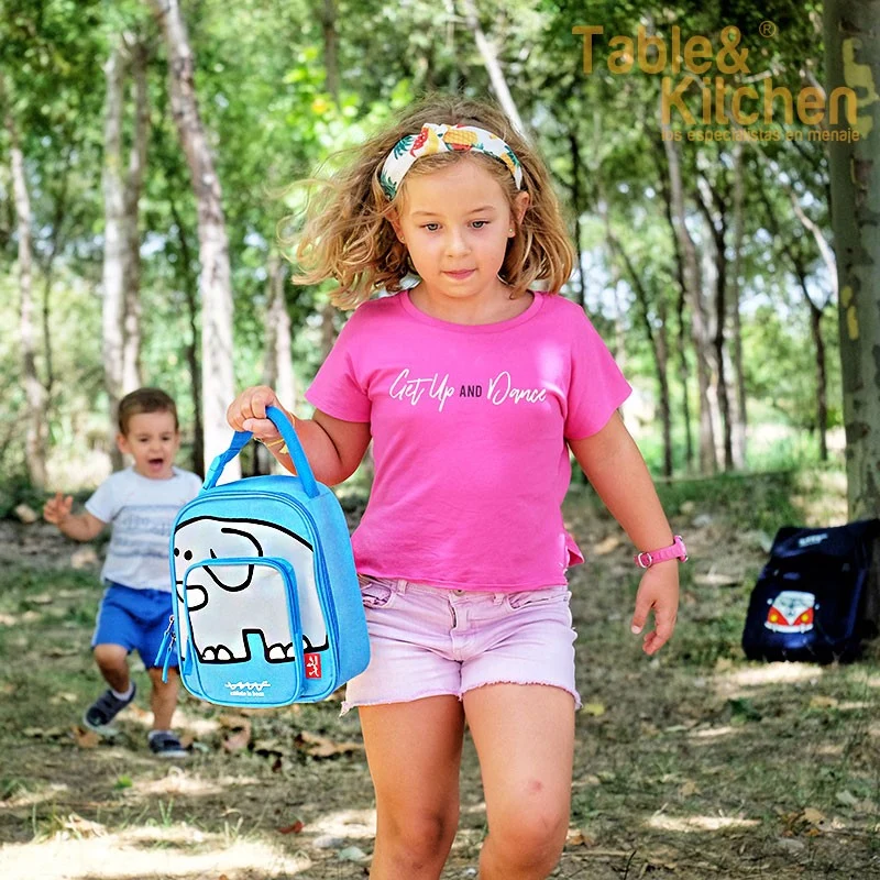 BOLSA TERMICA INFANTIL ELEFANTE AZUL