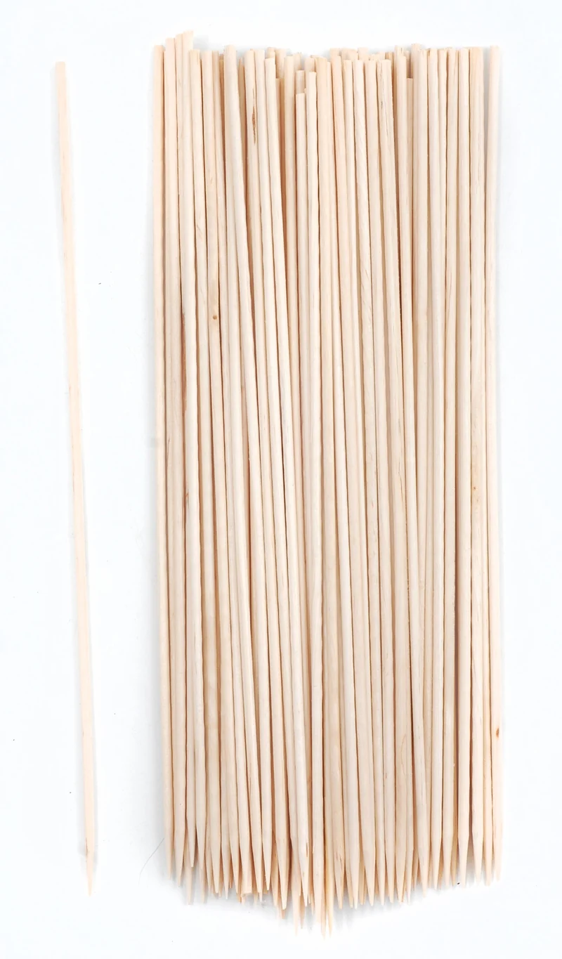 BOLSA 100 BROCHETAS MADERA 25CM