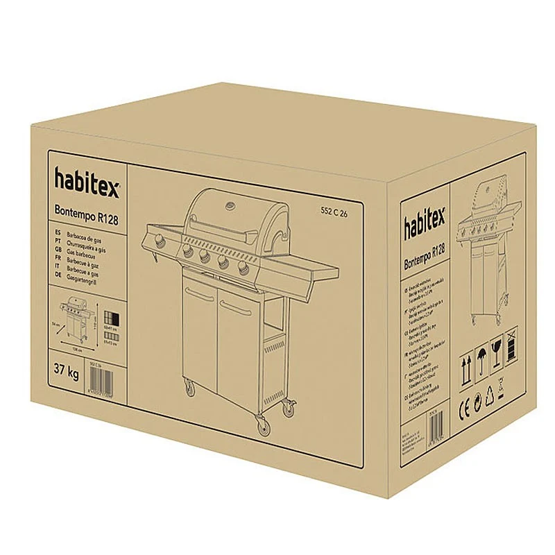 BARBACOA DE GAS BONTEMPO R1284 4 QUEMAD +1 LAT