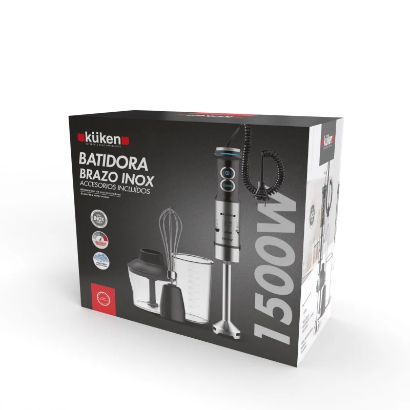 BATIDORA BRAZO 1500W C/ACCESORIOS KUKEN PREMIUM