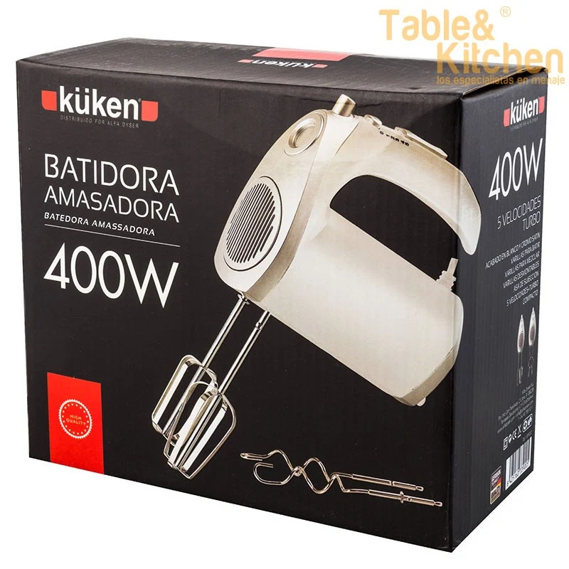 BATIDORA AMASADORA 400W BLANCA KUKEN