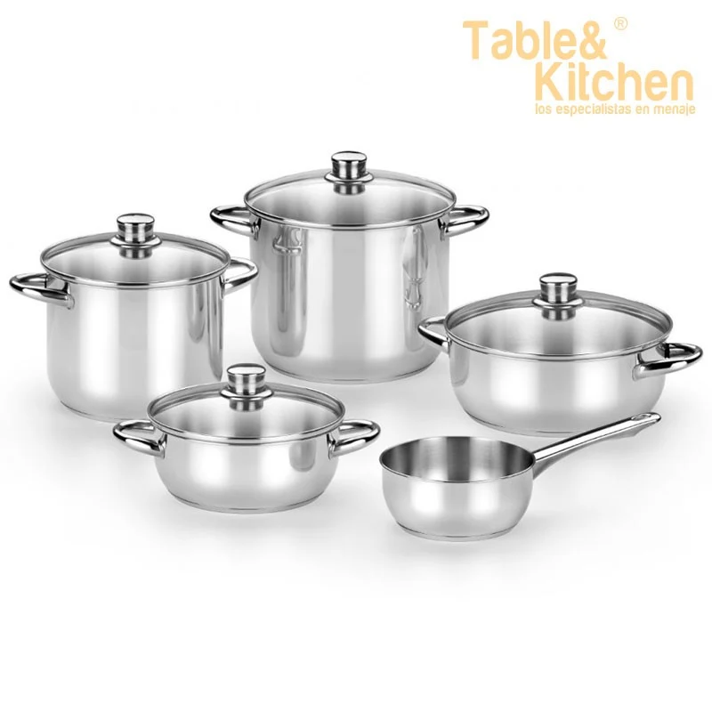 BATERIA INOX 18/10 5 PIEZAS OPTIMA 2 MONIX