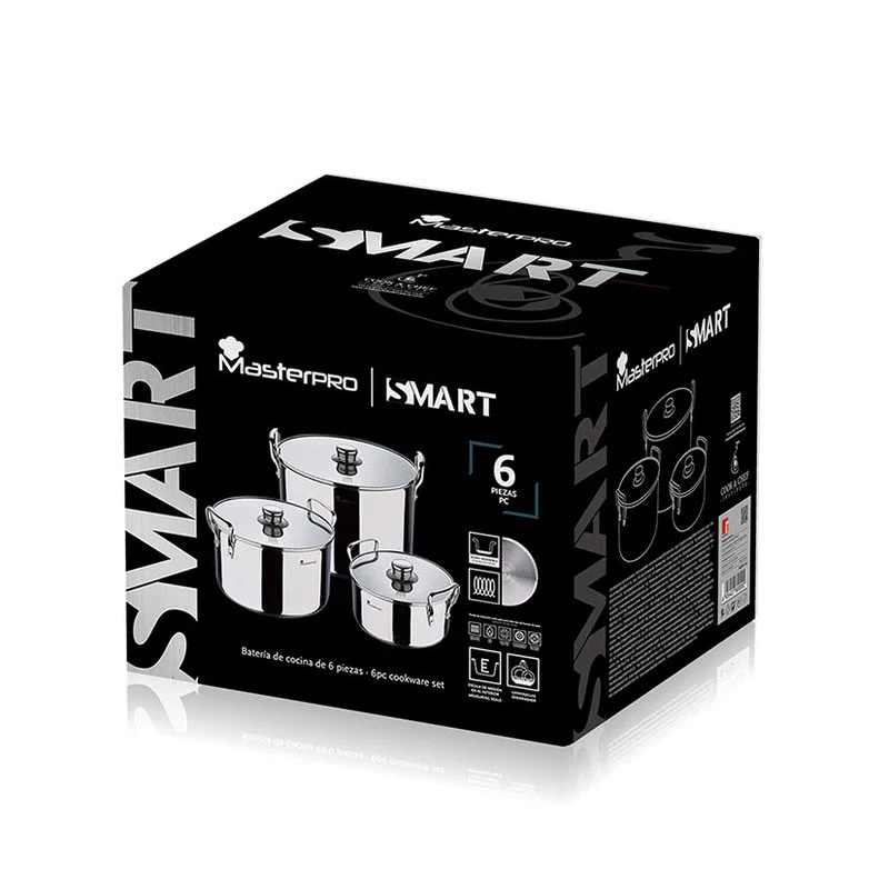 BATERIA COCINA 6P. INOX COOKWARE SMART