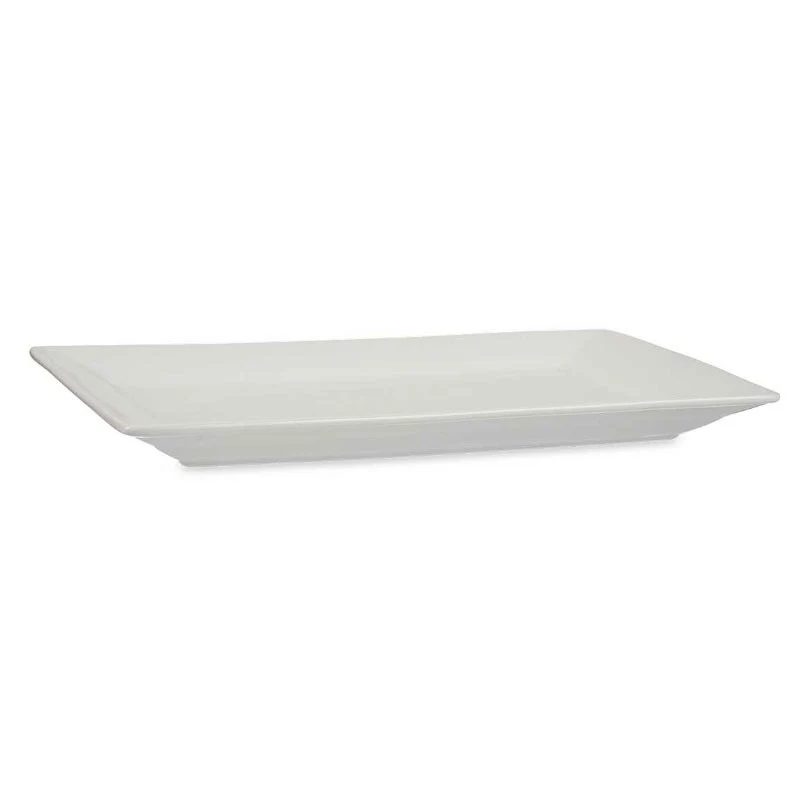 BANDEJA PORCELANA BLANCA RECTANGULAR