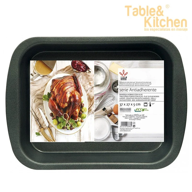 BANDEJA HORNO AGUA MARINA CON ALAS ANTIADHERENTES