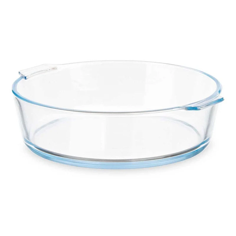 BANDEJA BOROSILICATO REDONDA ASAS 1600ML VIVALTO