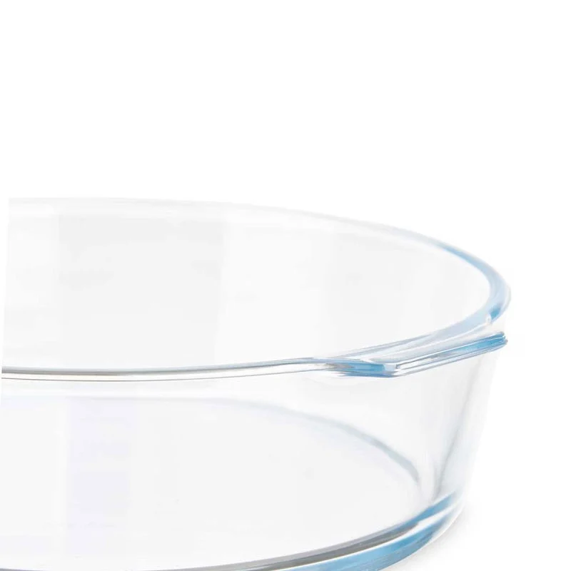 BANDEJA BOROSILICATO REDONDA ASAS 1600ML VIVALTO