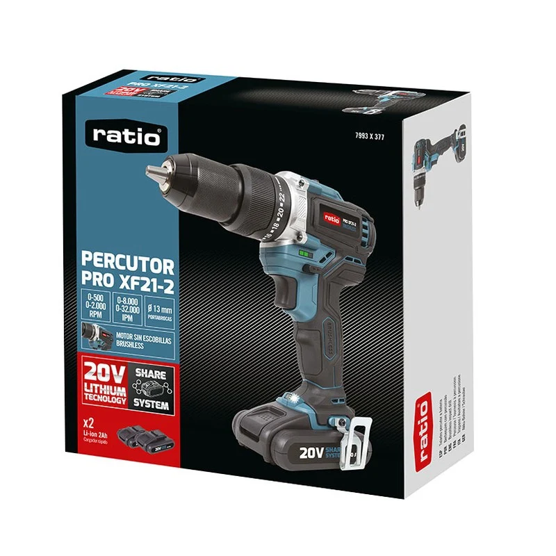 ATORNILLADOR PERCUTOR RATIO PRO XF21-2