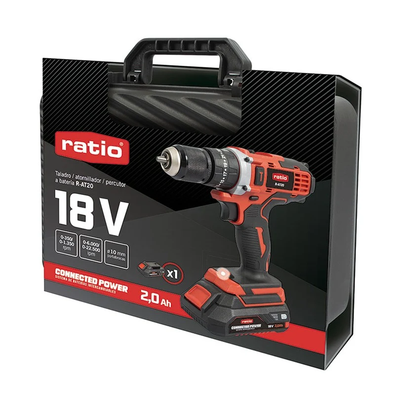 TALADRO PERCUTOR BATERÍA RATIO R-AT20