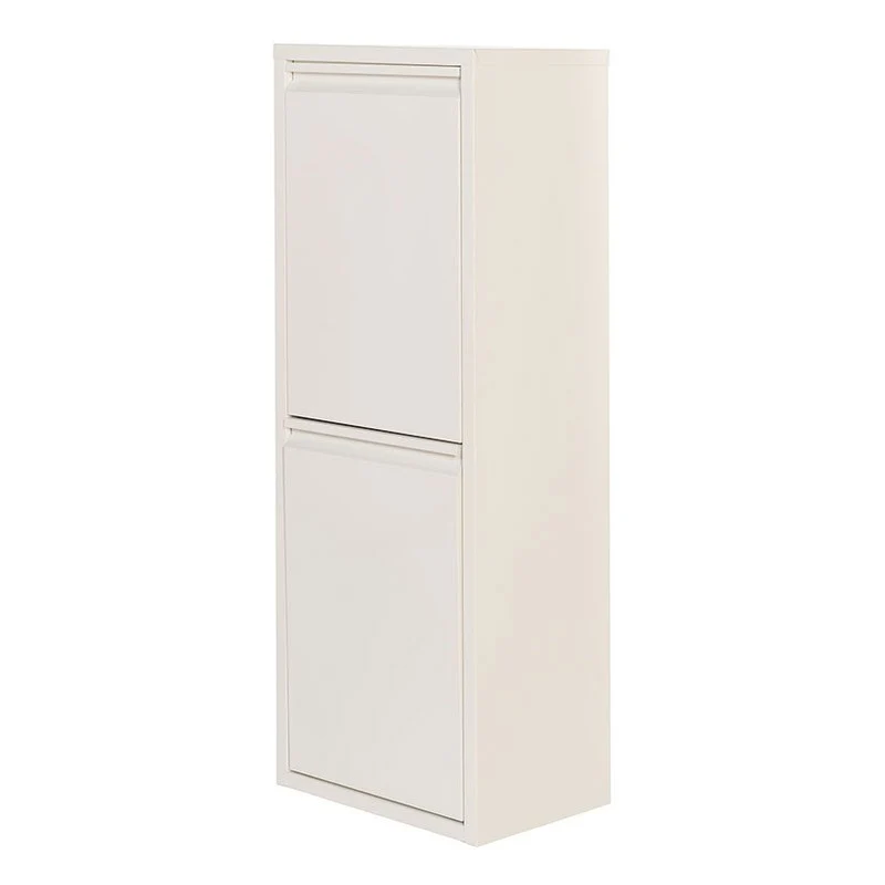 ARMARIO DE BASURA METALICO RECICLAJE 2 PUERTAS BLANCO
