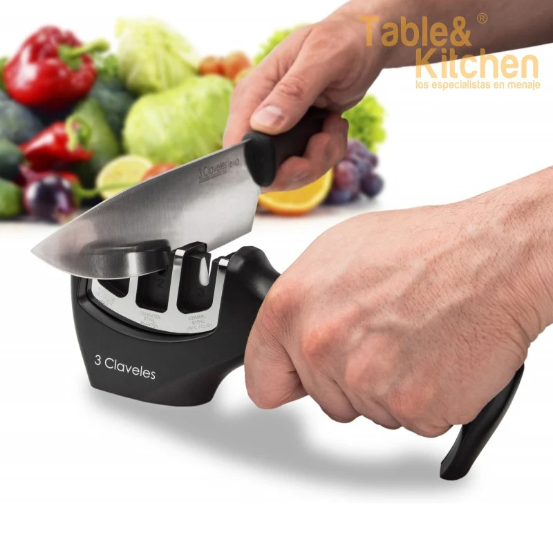 AFILADOR DE CUCHILLOS 3 PASOS 3 CLAVELES