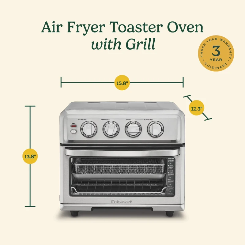 Cuisinart Horno con Freidora de Aire 1.5 Litros, TOA-70