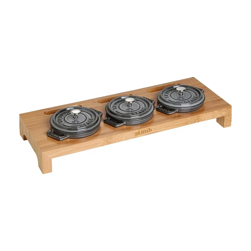 Staub Estante Fibra Madera para Ollas de 10 cm, 42 cm
