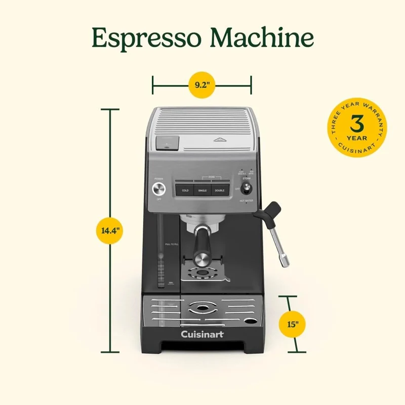 Cuisinart Máquina de Café Espresso Semiautomática Espresso Bar, EM-320