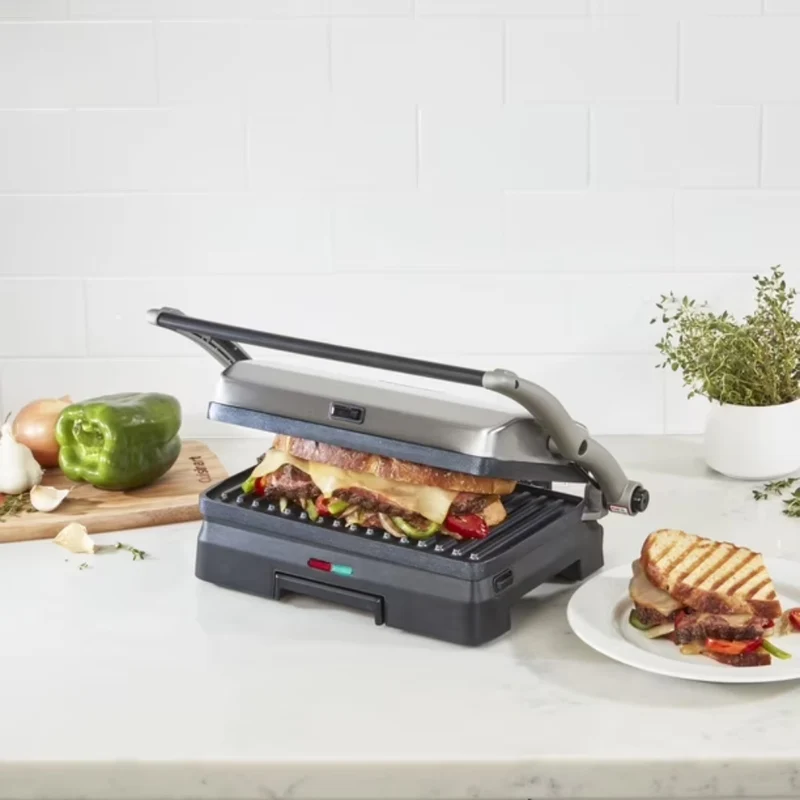 Cuisinart Parrilla y Prensa para Paninis Eléctrica Griddler, GR-11NAS