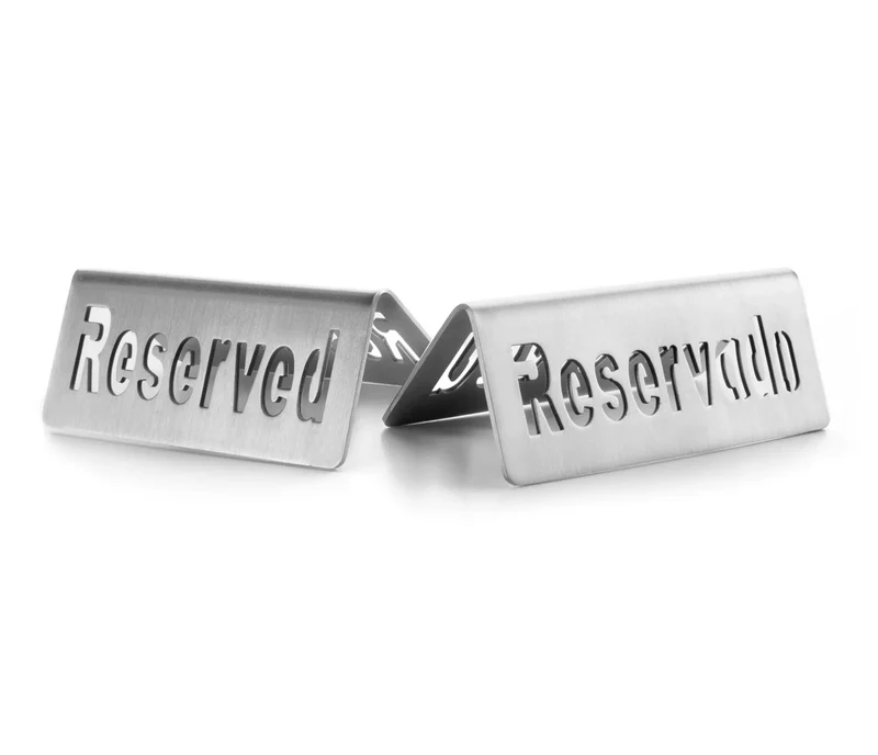 LACOR Placa indicador reservado Inox 61098