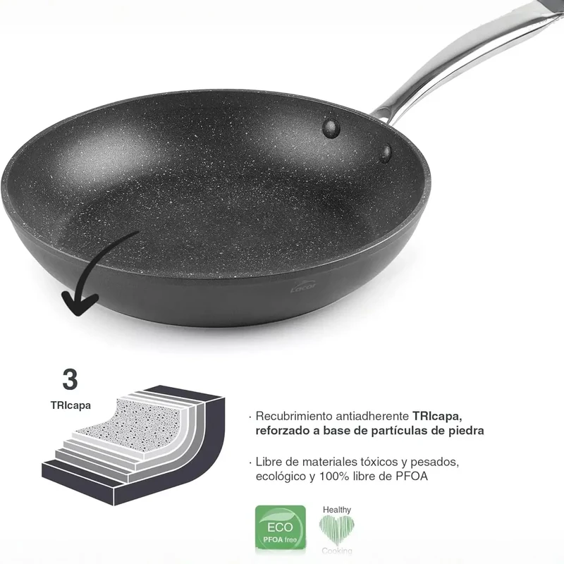 LACOR Sartén Easy Aluminio Forjado 20cm - Modelo 27020