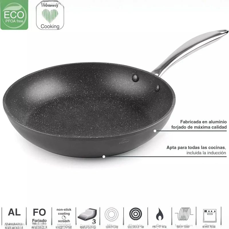 LACOR Sartén Easy Aluminio Forjado 20cm - Modelo 27020