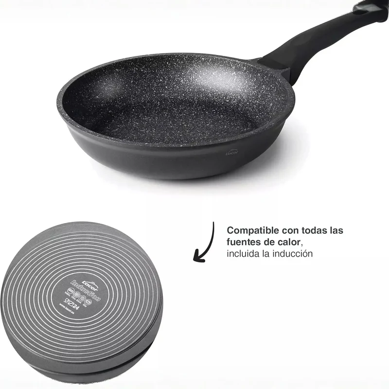 LACOR Sartén Eco-Piedra Aluminio Fundido 26cm - Modelo 24126