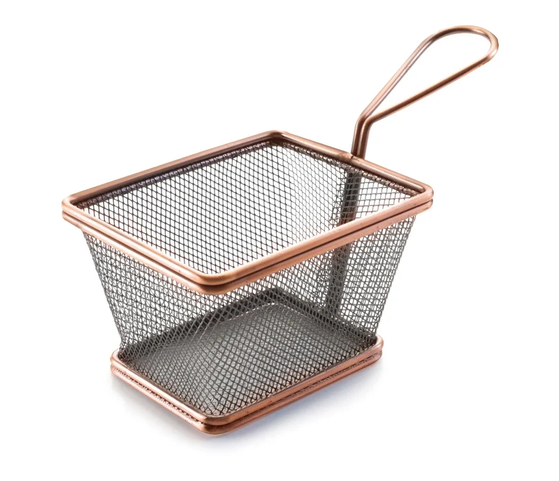LACOR Mini cestillo cuadrado Snack Bronce 61067