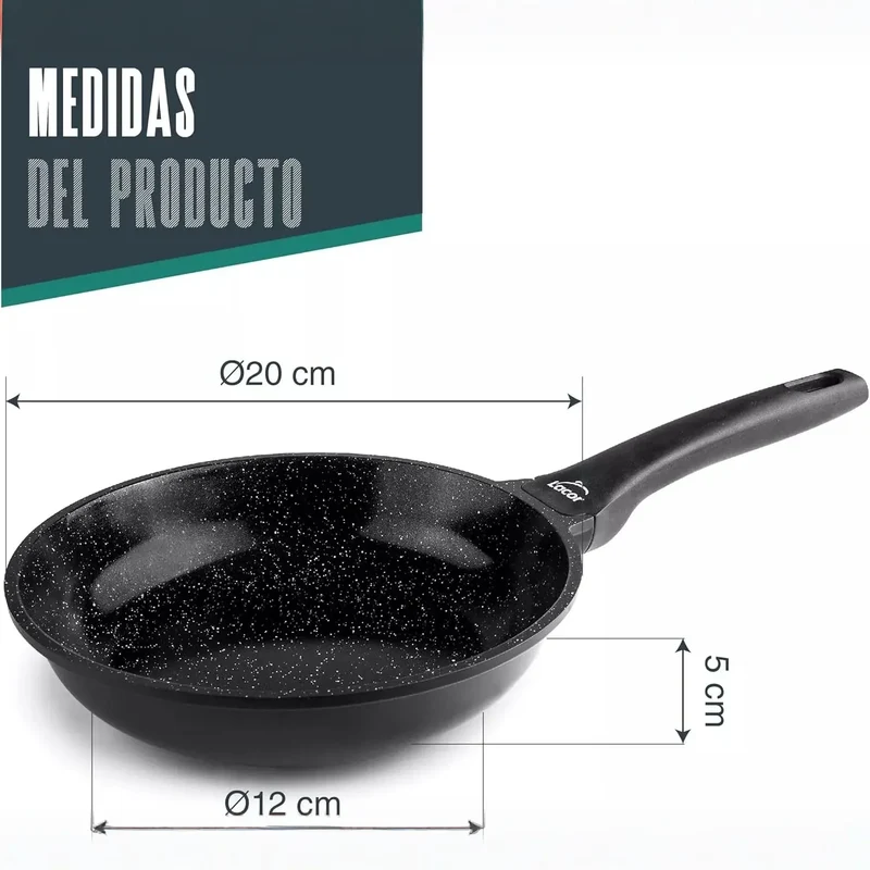 LACOR Sartén Kale Aluminio Fundido 20cm - Modelo 26520