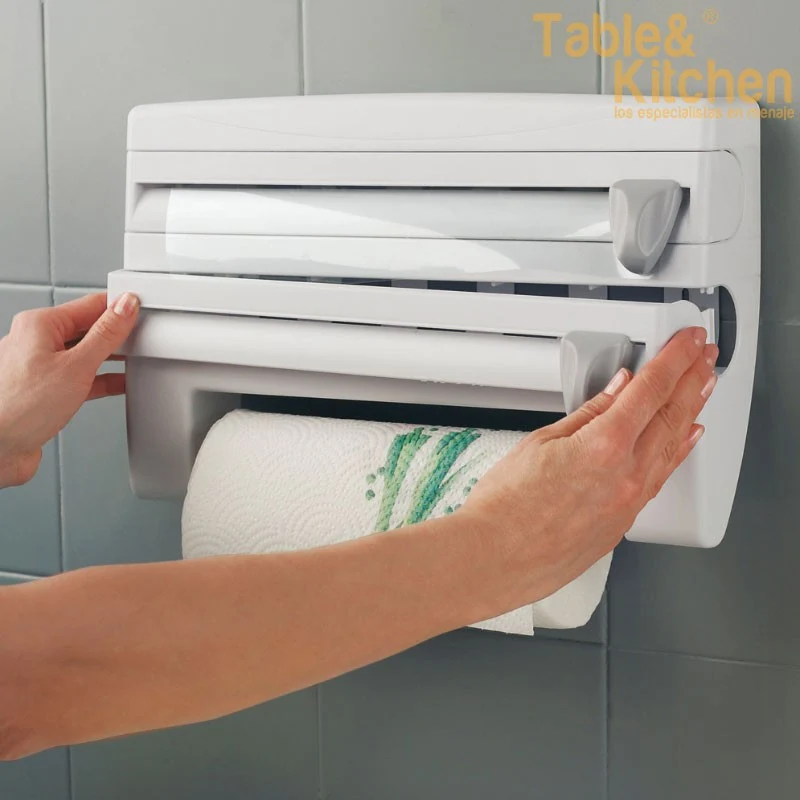 DISPENSADOR 3 ROLLOS DE COCINA ROLL N ROLL