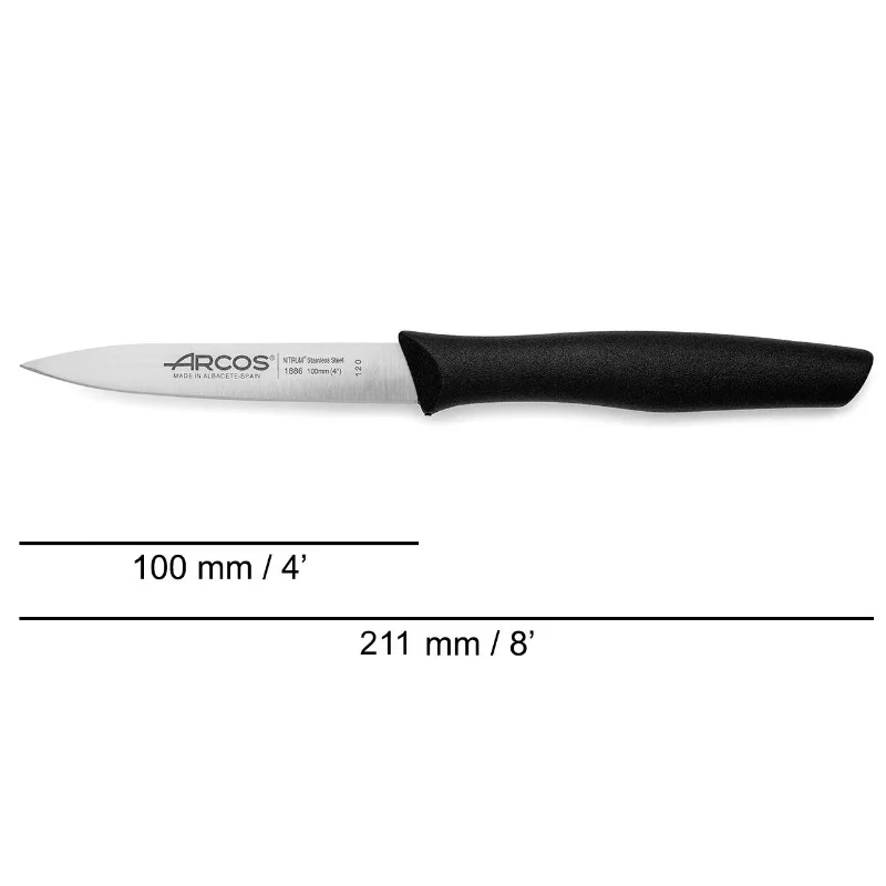CUCHILLO MONDADOR MANGO NEGRO 100MM ARCOS