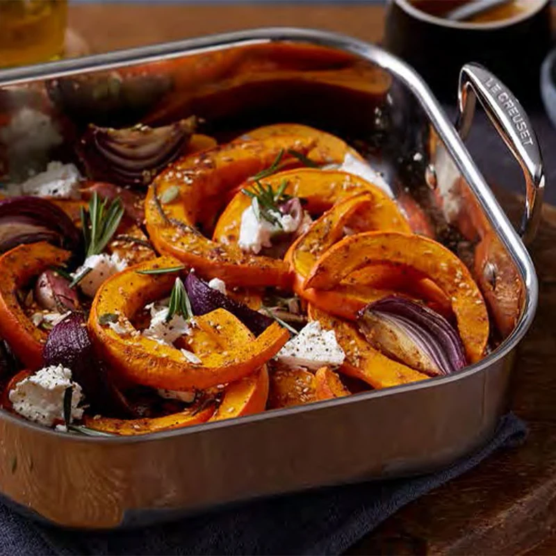 Bandeja asadora de acero inoxidable Le Creuset
