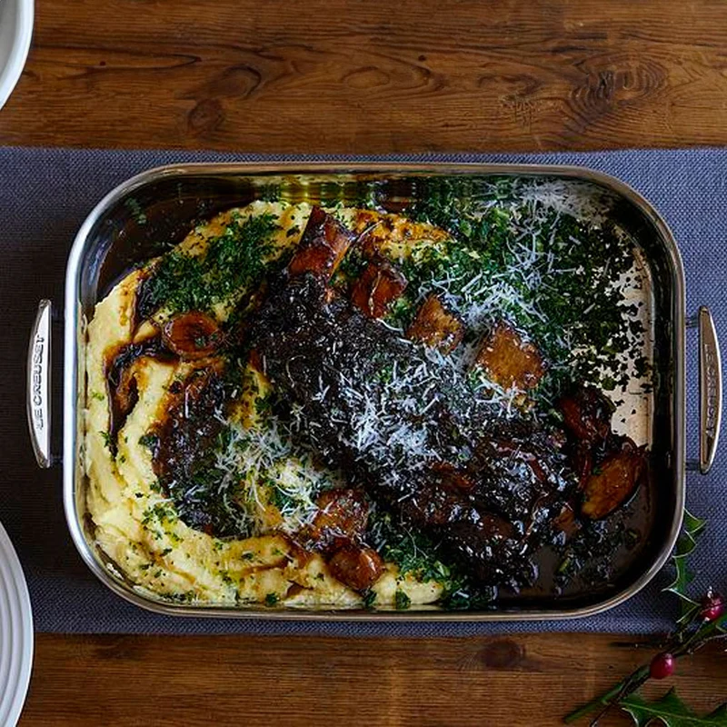 Bandeja asadora de acero inoxidable Le Creuset