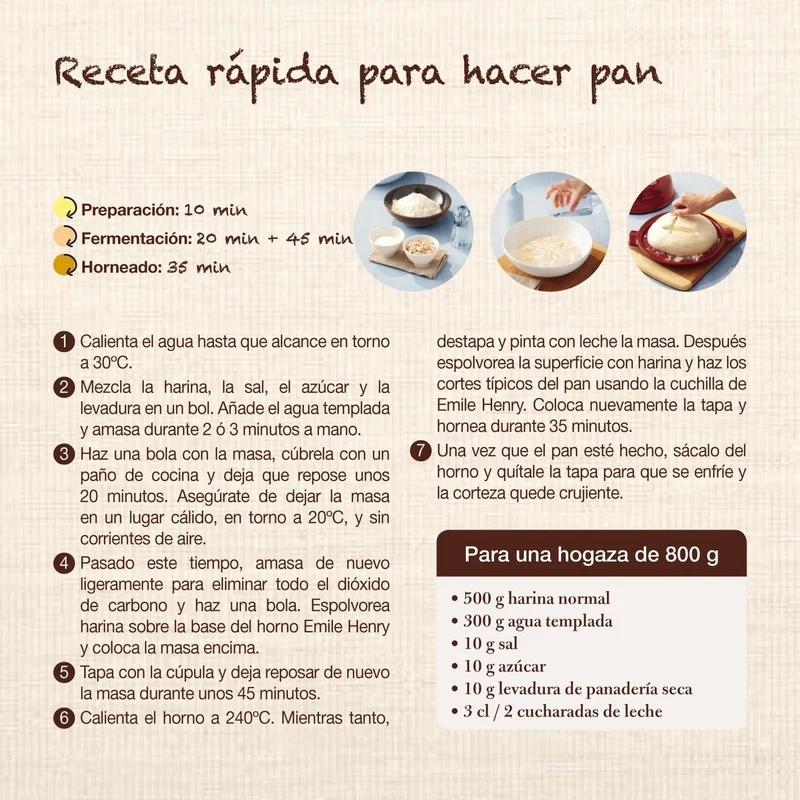 Horno cerámico para pan hogaza Emile Henry